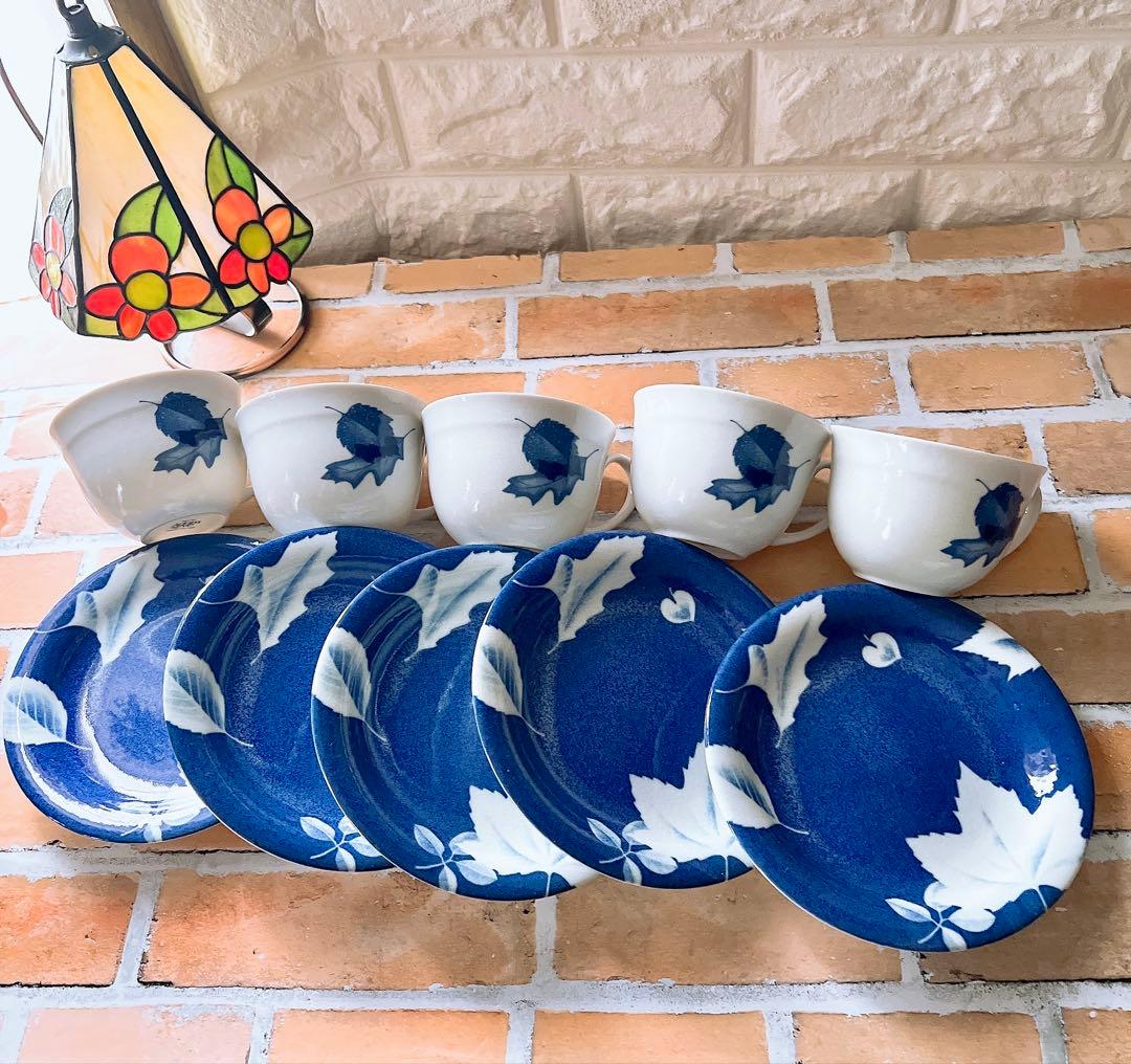 【Adam&Eve】リーフデザイン アフタヌーンティーセット たち吉