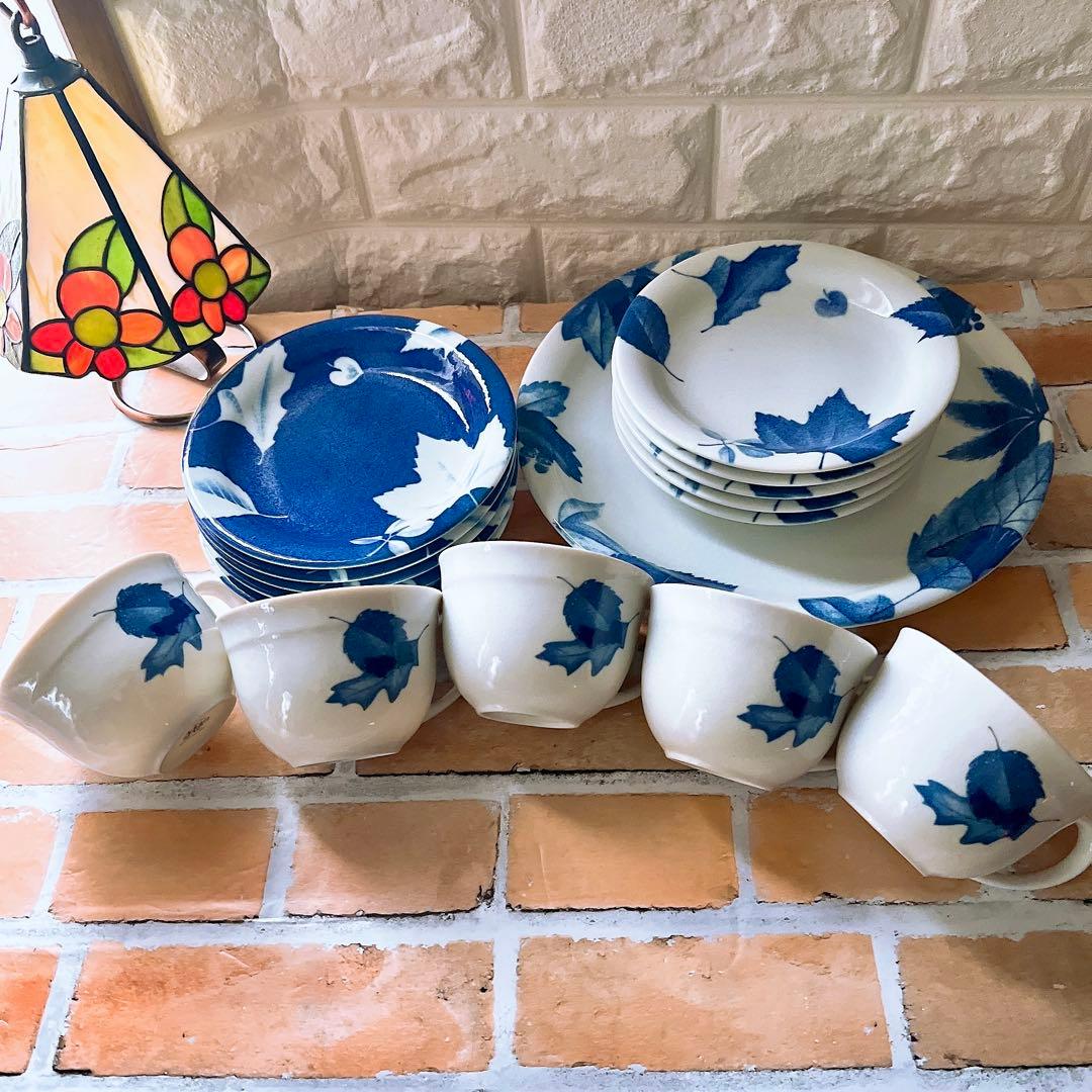 【Adam&Eve】リーフデザイン アフタヌーンティーセット たち吉