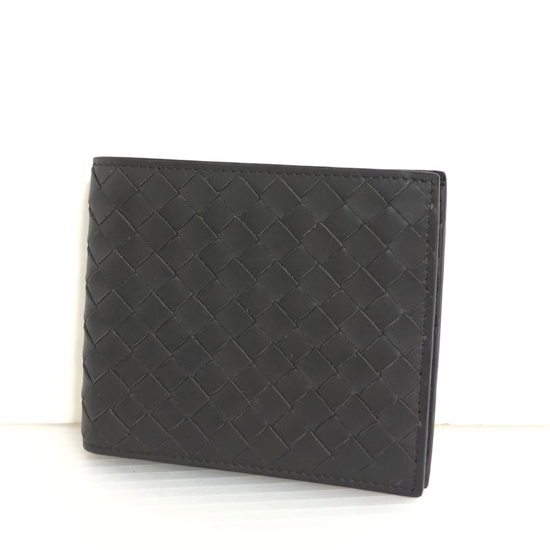 BOTTEGA VENETA 2つ折り札入れ　イントレチャート　ブラウン