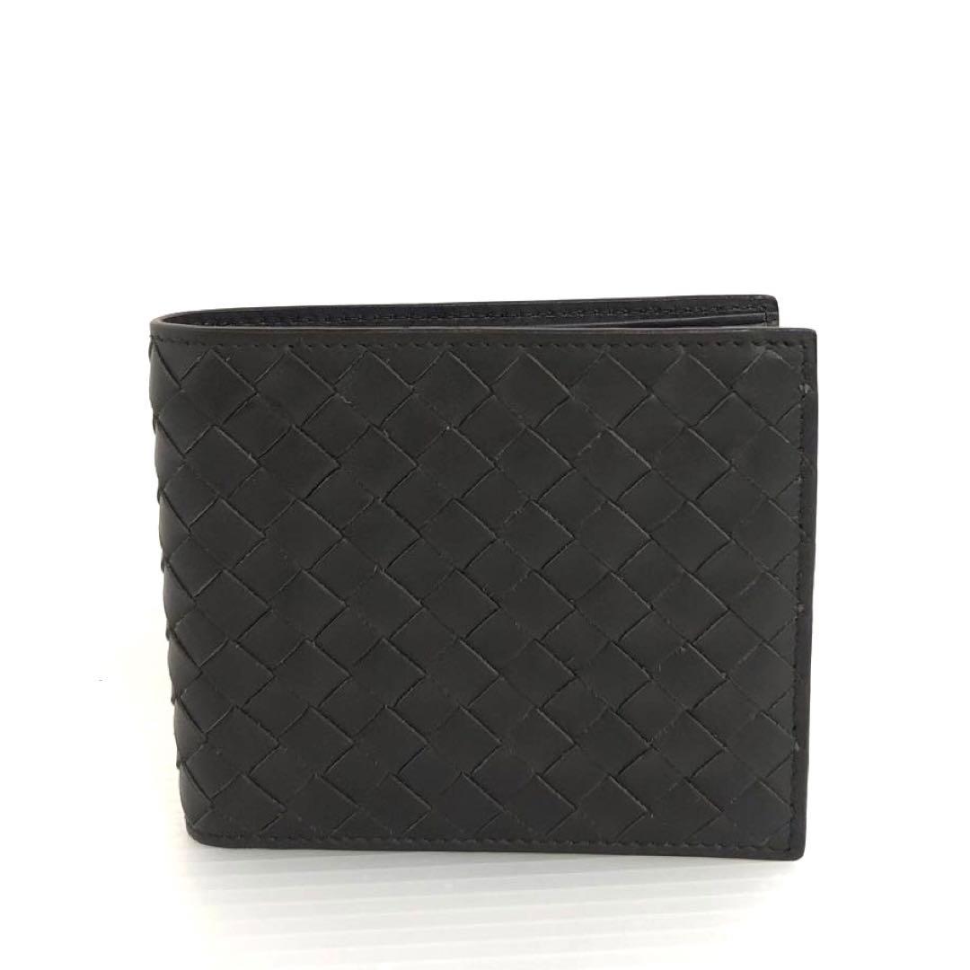 BOTTEGA VENETA 2つ折り札入れ　イントレチャート　ブラウン