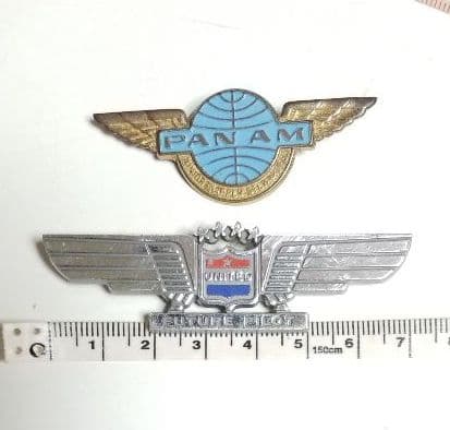 パンナム航空 ピンバッチ×2 バッジ パンアメリカン航空
