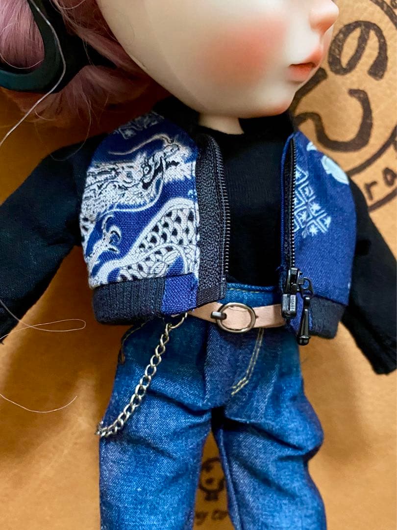 (16) ブライスサイズ　アイシードール　男の子　アウトフィット　ハンドメイド