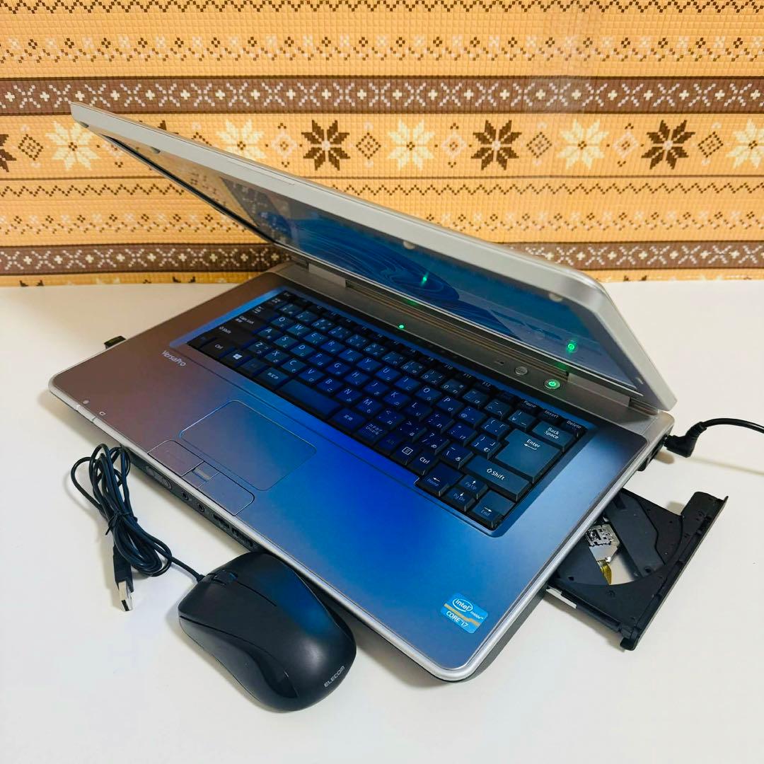 Y174 NECノートパソコン i7メモリ8G SSD高速 Windows11