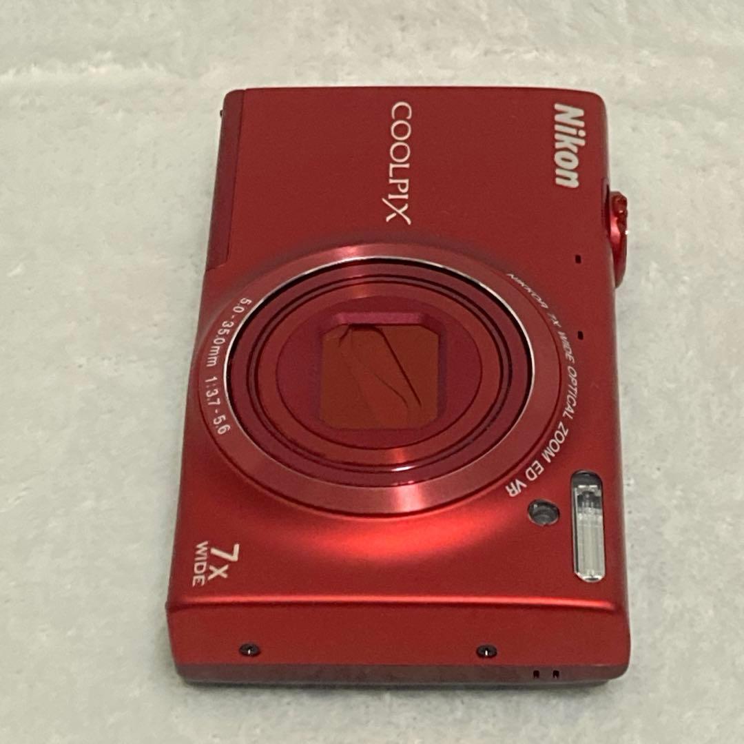 【美品】Nikon COOLPIX S6100 レッド デジカメ ニコン 箱 付