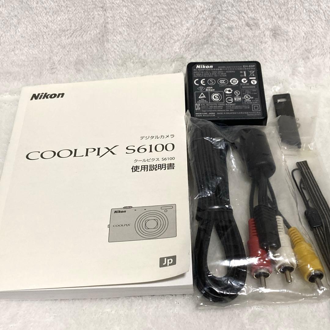 【美品】Nikon COOLPIX S6100 レッド デジカメ ニコン 箱 付