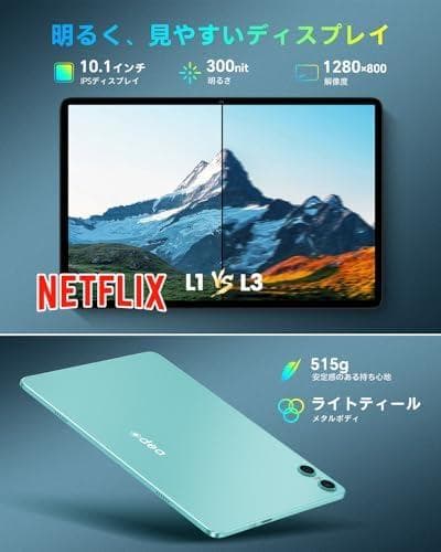 Android 15 タブレット 10インチ 12GB+128GB 8コア