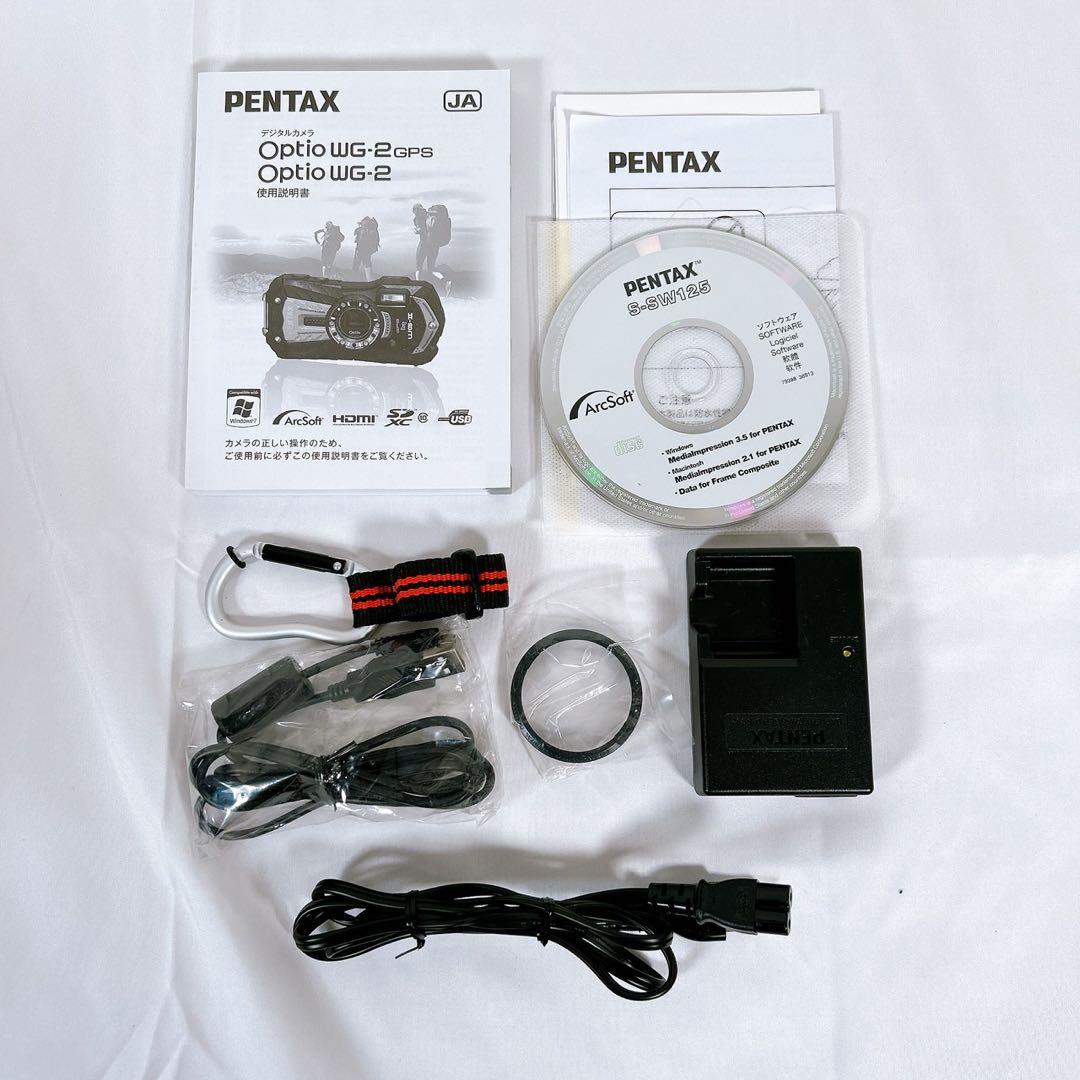 【極美品】PENTAX ペンタックス 防水デジタルカメラ Optio WG-2