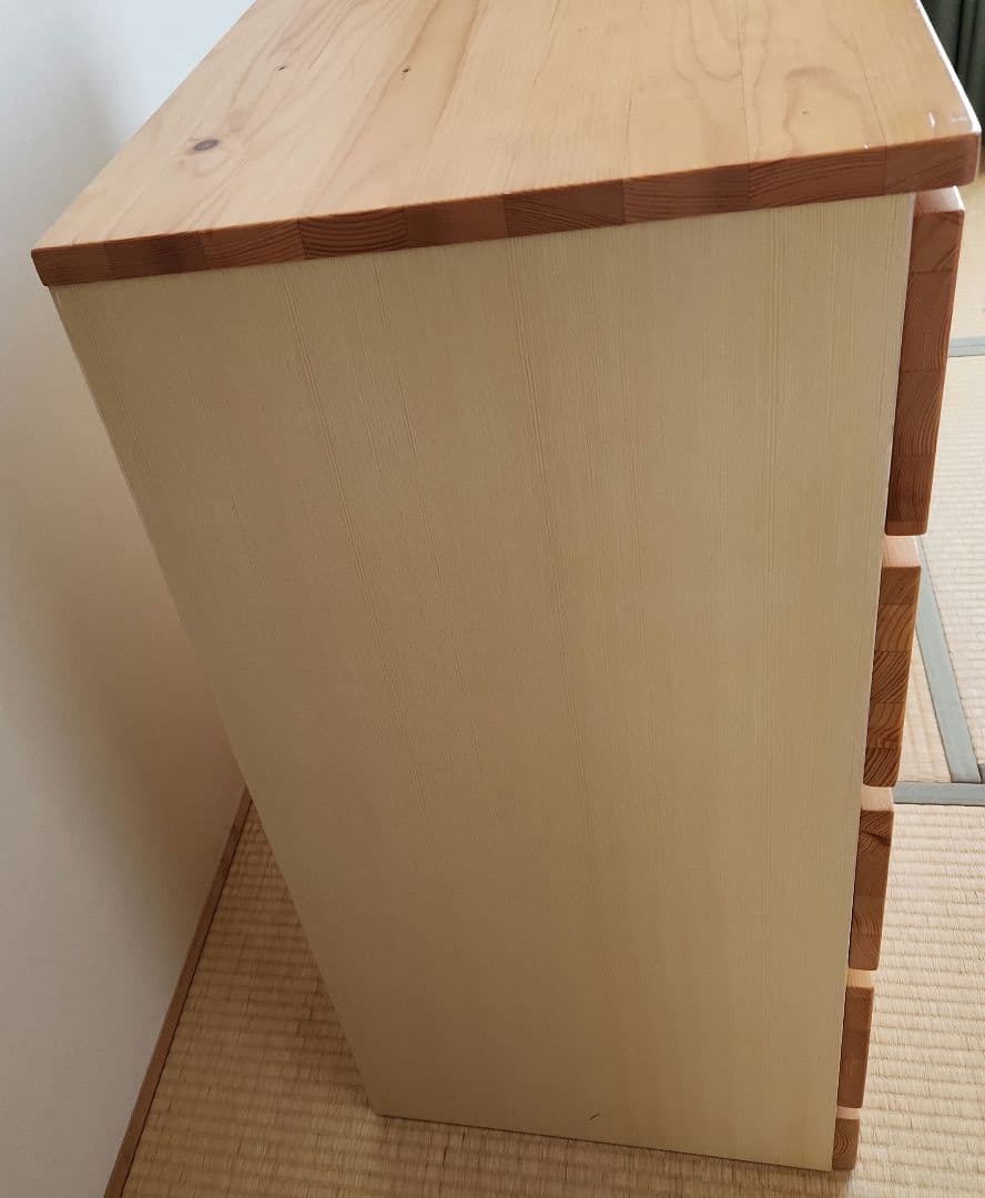 無印良品　パイン材　4段チェスト