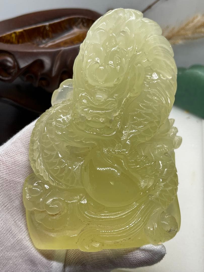 【2297】龍B シトリン  台座付き