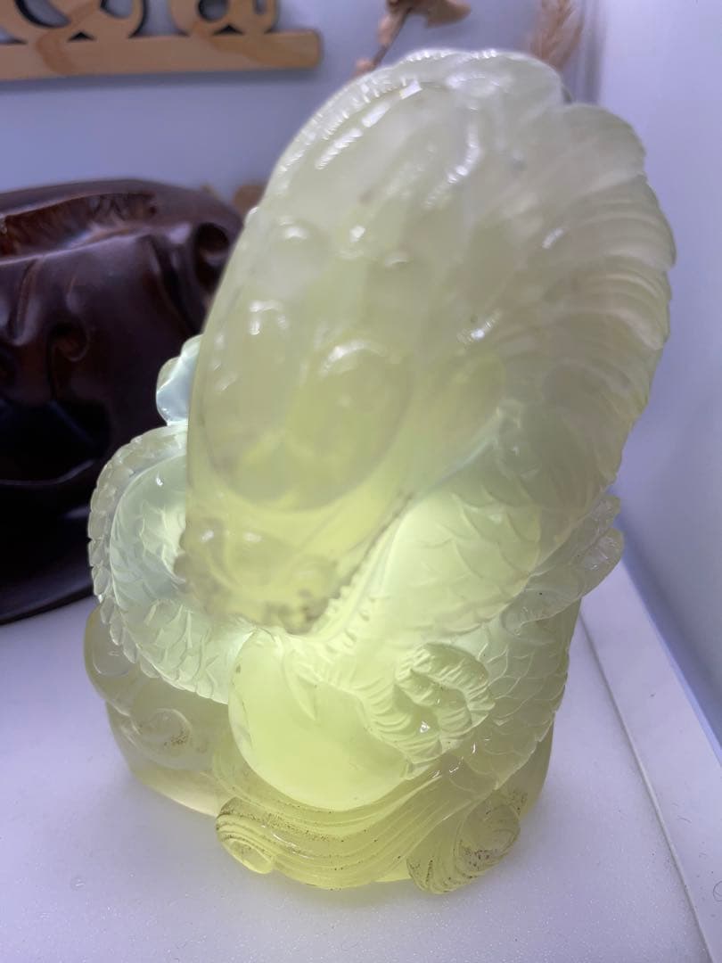 【2297】龍B シトリン  台座付き