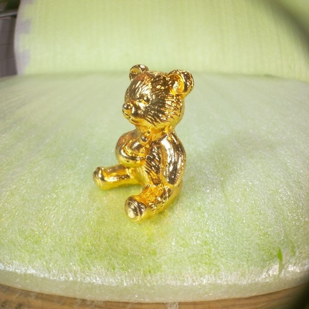 金属製と思われるゴールドクマの置物　インテリア　オブジェ　ディスプレイ　レア