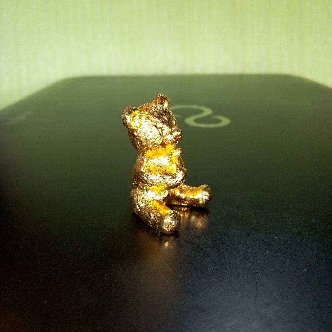 金属製と思われるゴールドクマの置物　インテリア　オブジェ　ディスプレイ　レア