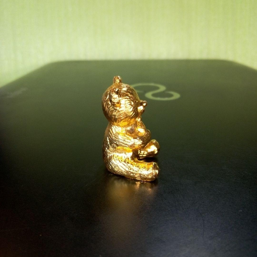 金属製と思われるゴールドクマの置物　インテリア　オブジェ　ディスプレイ　レア