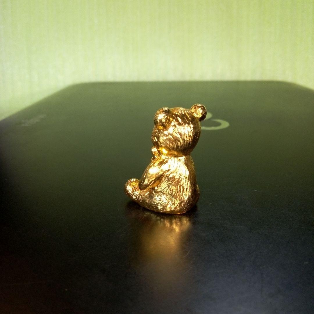 金属製と思われるゴールドクマの置物　インテリア　オブジェ　ディスプレイ　レア