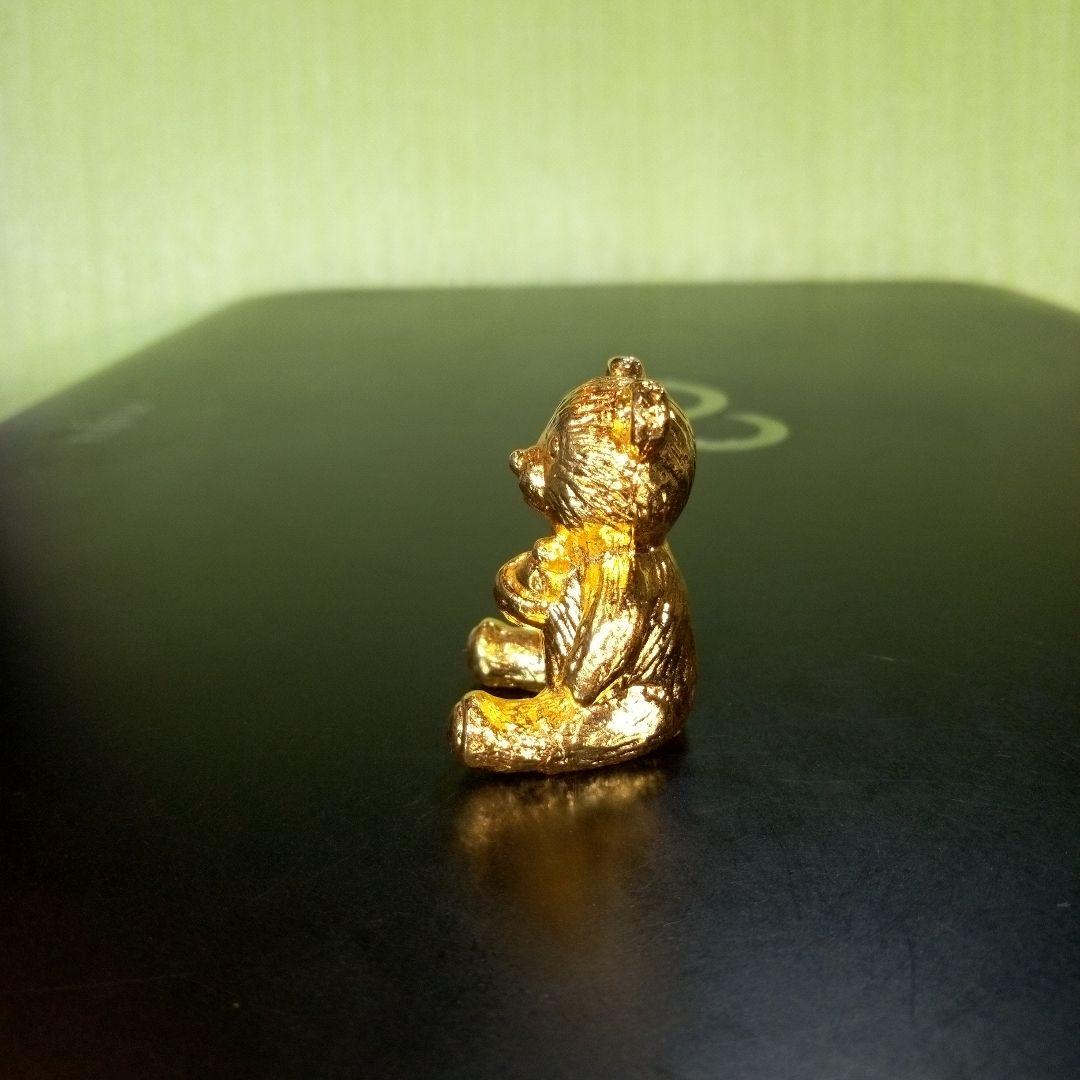 金属製と思われるゴールドクマの置物　インテリア　オブジェ　ディスプレイ　レア