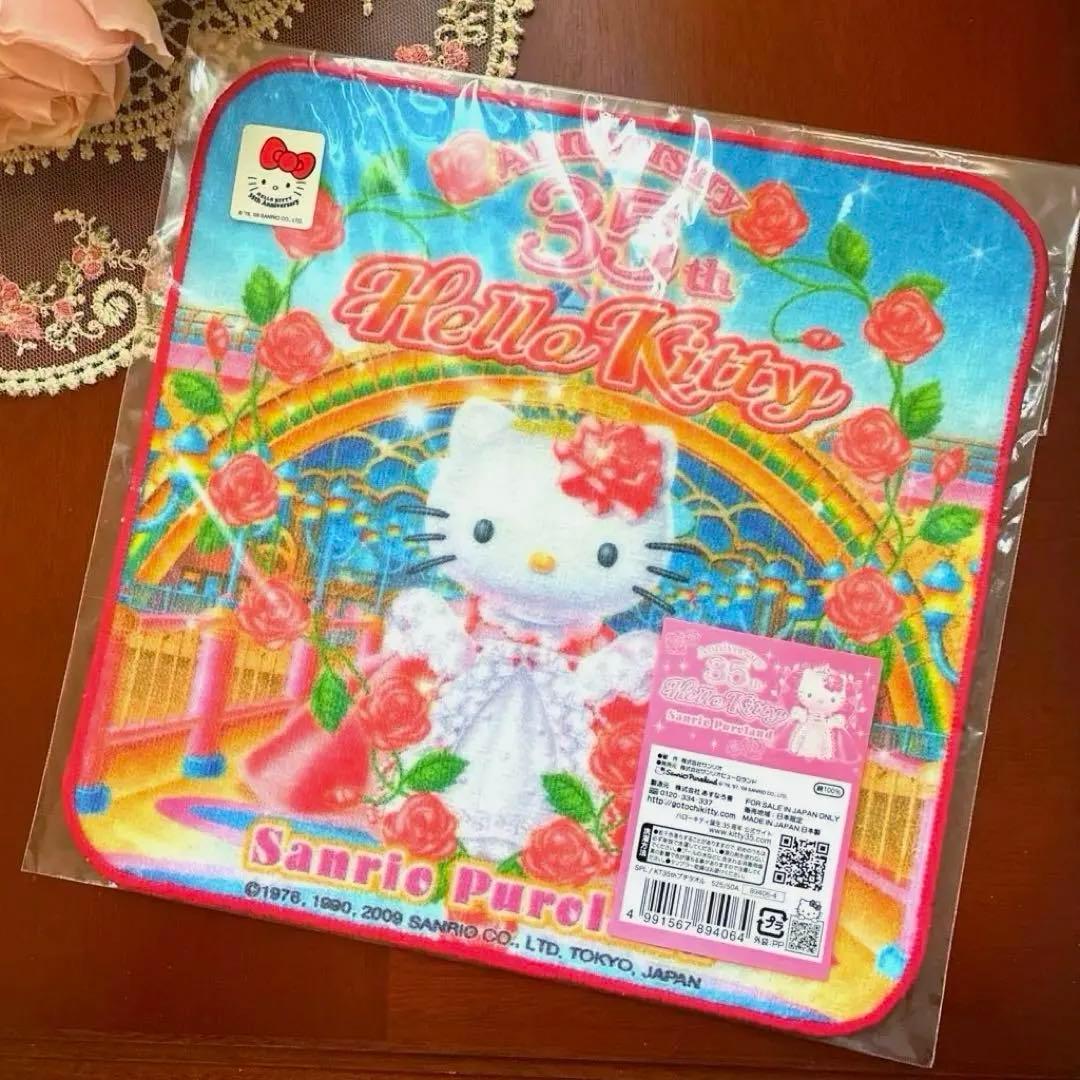 キティ プチタオル サンリオピューロランド ローズ 35周年限定