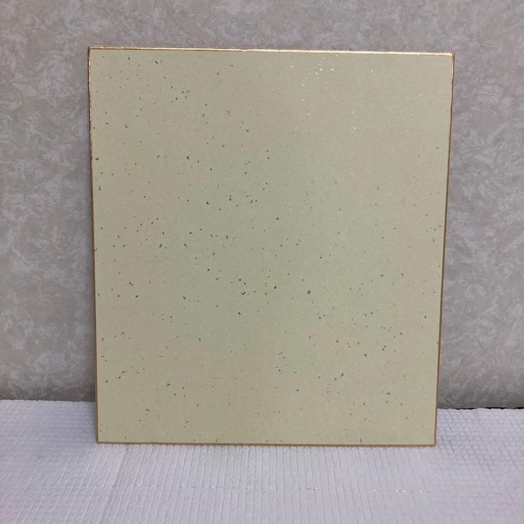 TS78 蝶園 小原蝶園 菊 日本画 色紙 銀地 縁起物 花鳥画 絵画 美術品