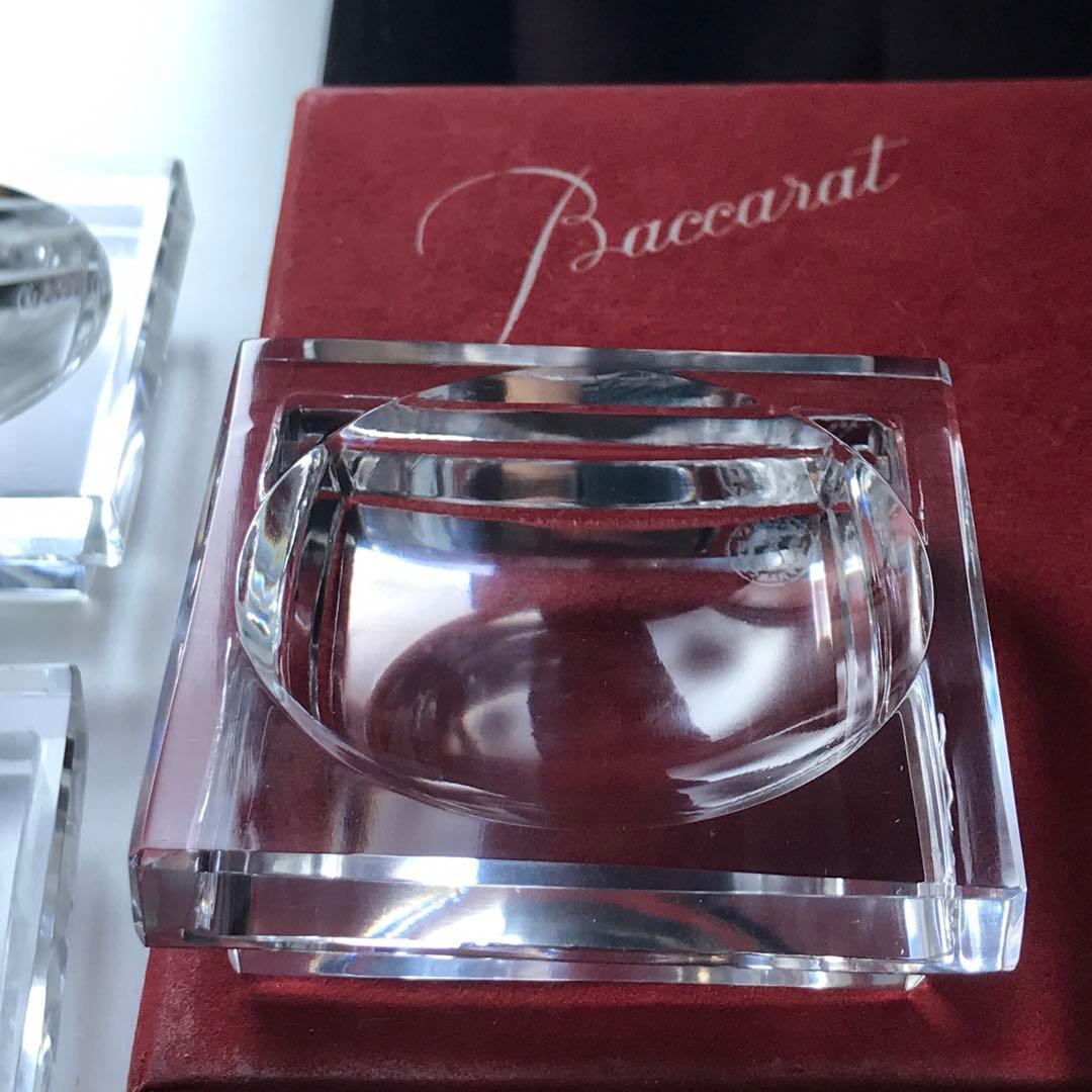 オールドバカラBaccaratバターディッシュ4枚 キャビア載せ 専用箱付き