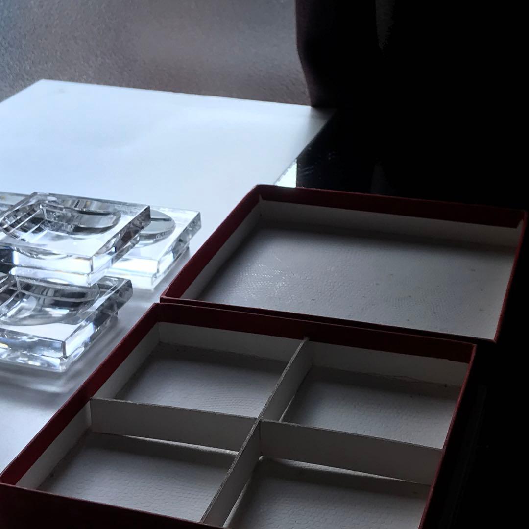 オールドバカラBaccaratバターディッシュ4枚 キャビア載せ 専用箱付き