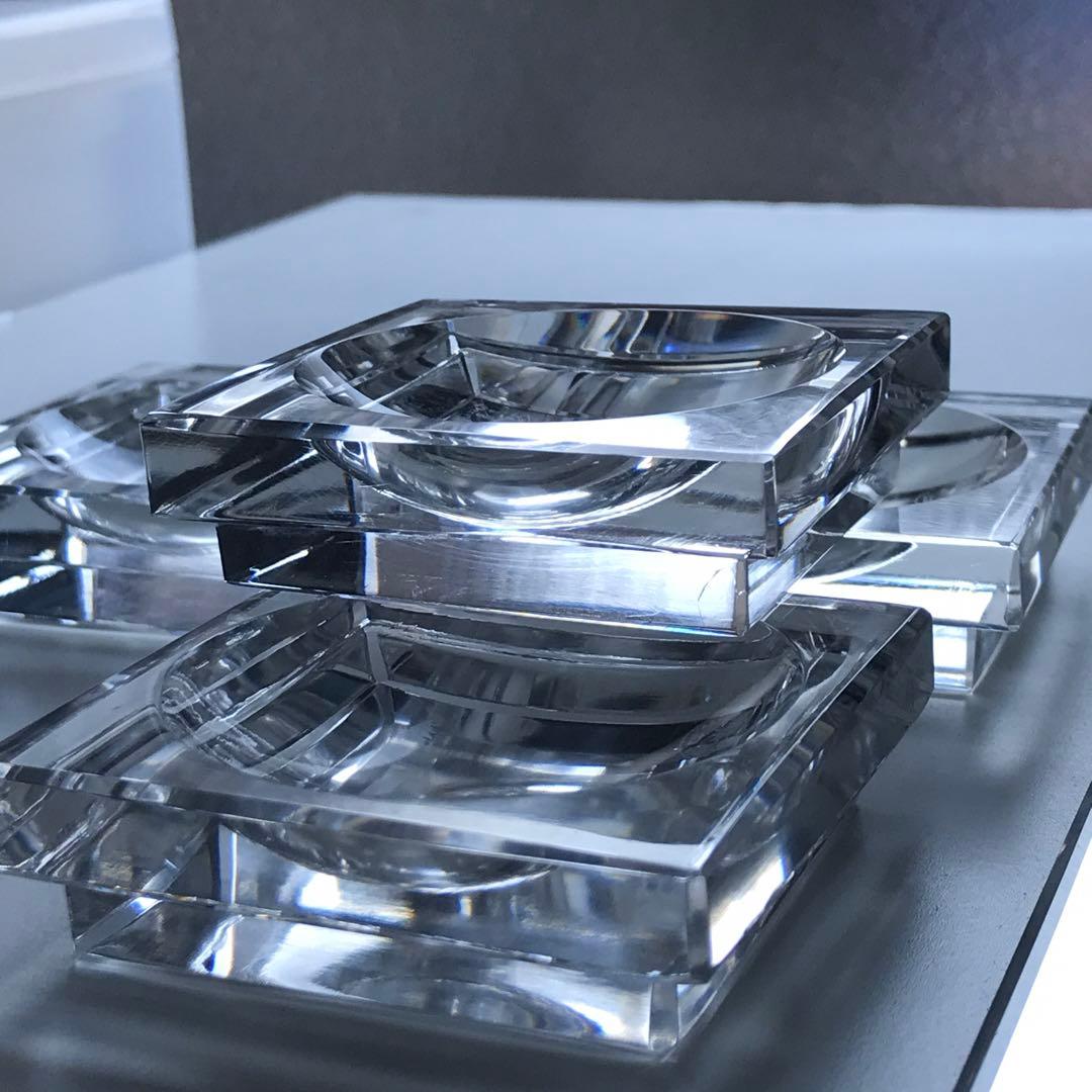 オールドバカラBaccaratバターディッシュ4枚 キャビア載せ 専用箱付き