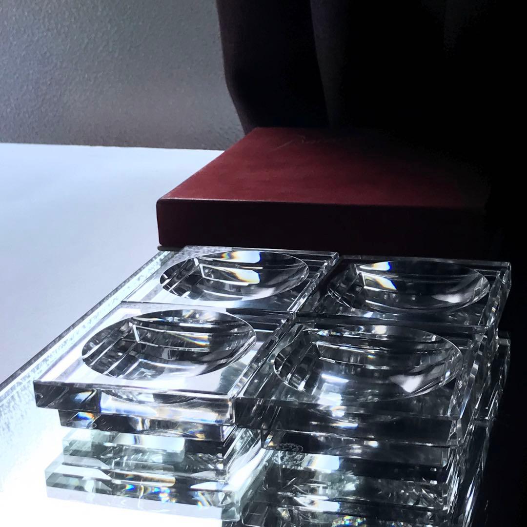 オールドバカラBaccaratバターディッシュ4枚 キャビア載せ 専用箱付き