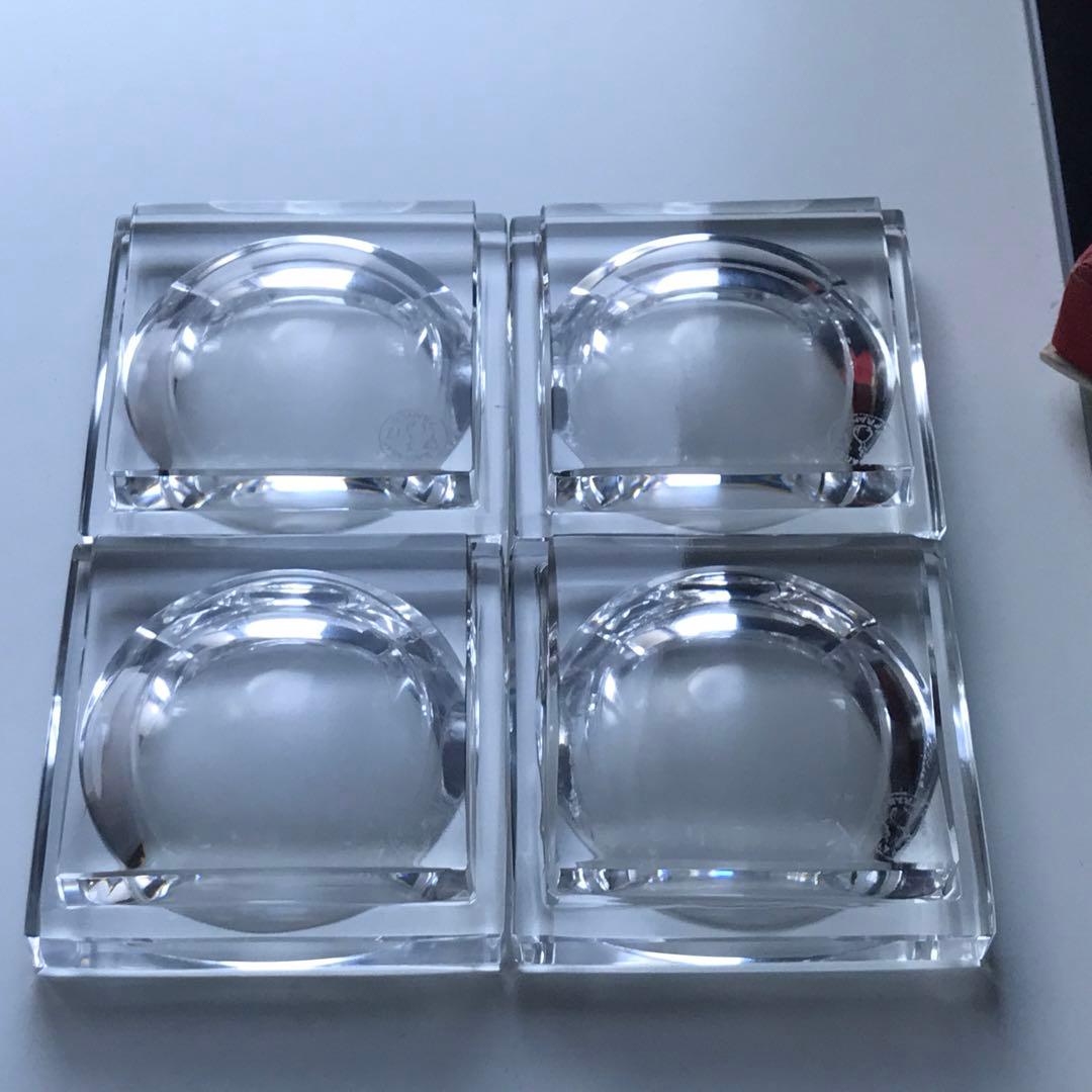 オールドバカラBaccaratバターディッシュ4枚 キャビア載せ 専用箱付き