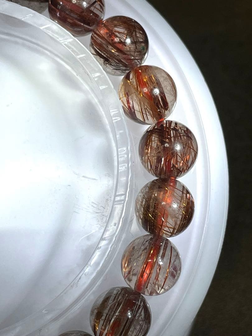 レッドブラウンタイチンルチルブレス8.5㎜（新品未使用）ハイグレード！一点限り