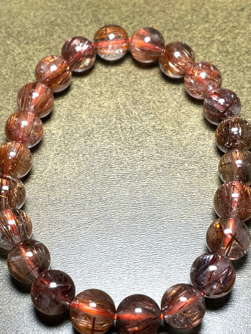 レッドブラウンタイチンルチルブレス8.5㎜（新品未使用）ハイグレード！一点限り