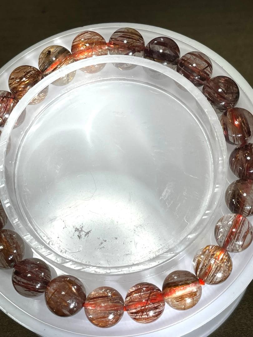 レッドブラウンタイチンルチルブレス8.5㎜（新品未使用）ハイグレード！一点限り