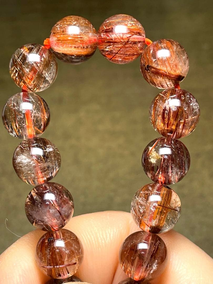 レッドブラウンタイチンルチルブレス8.5㎜（新品未使用）ハイグレード！一点限り