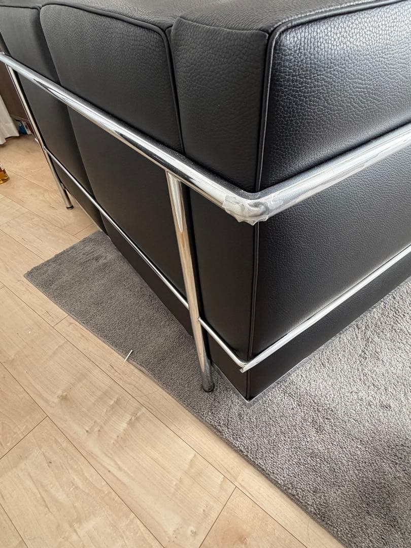 コルビジュエ LC2 純イタリア製 スティールライン社 厚手セミアニリン本革