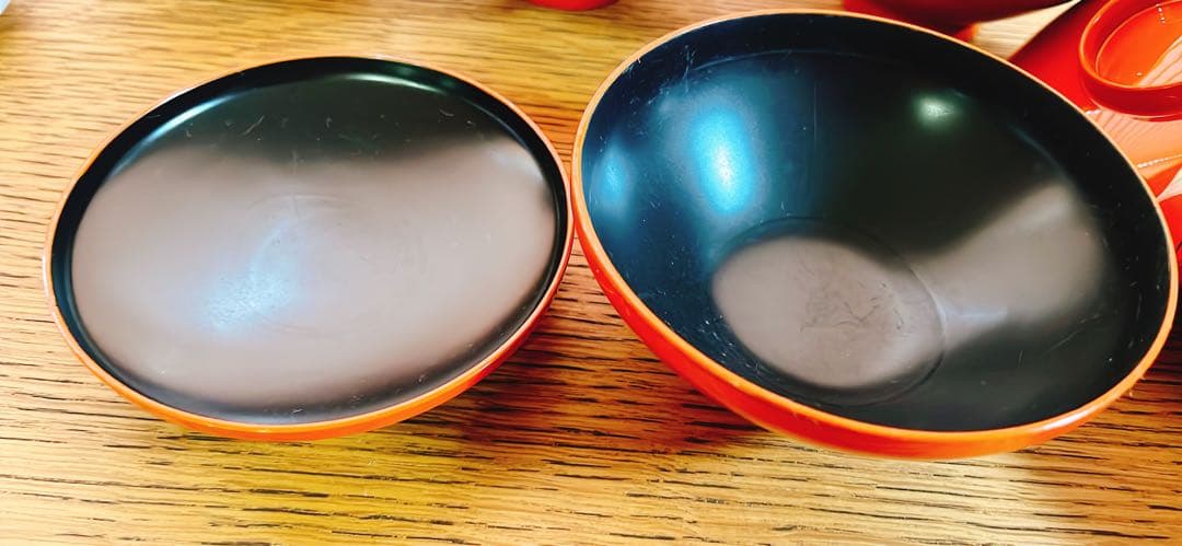 竹模様 蓋付き椀 9客セット