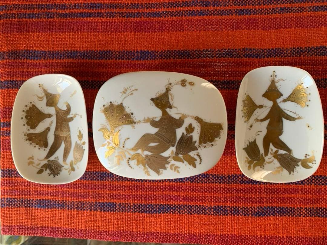 ビヨンヴィンブラッド　特価レアビンテージ・ローゼンタール白磁金彩蓋物小皿セット！