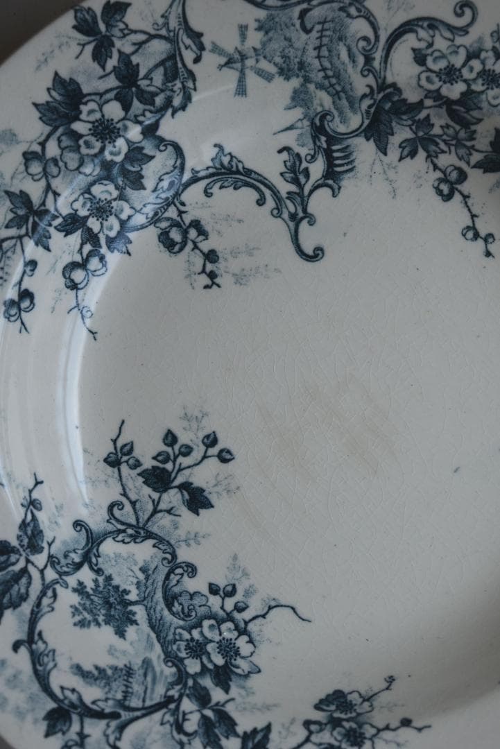 ショワジー・ル・ロワ　ブルーのポンパドール　深皿　POMPADOUR