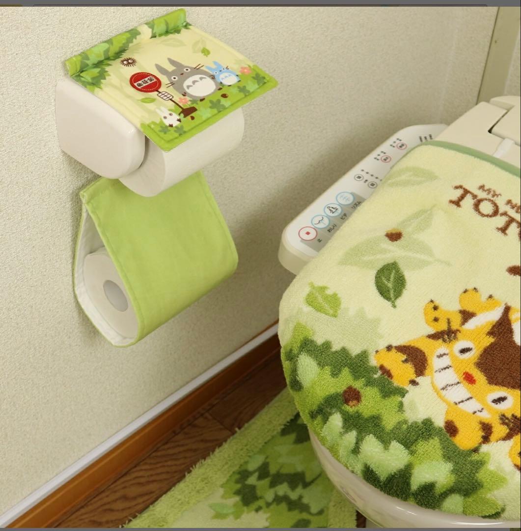 となりのトトロ トイレマット セット 3点 新品 グリーン 洗浄暖房便座用