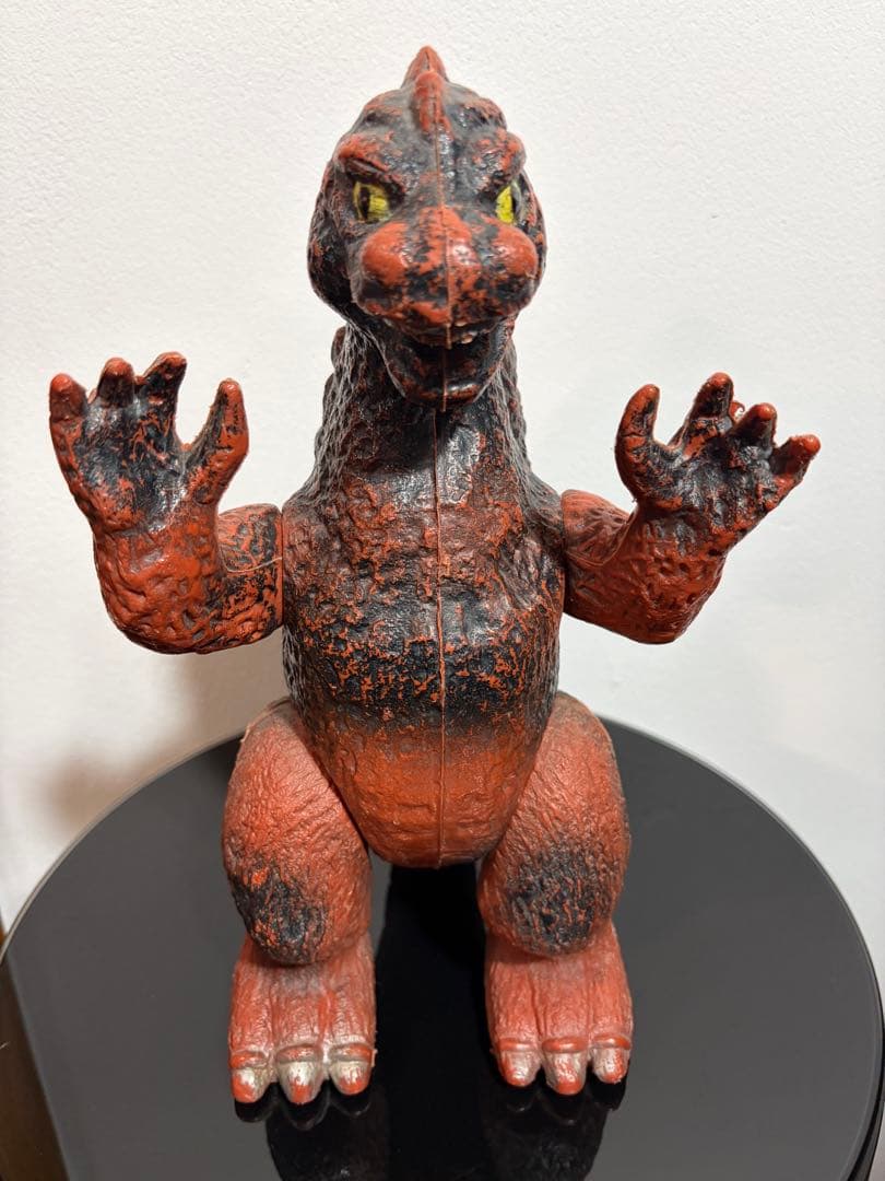 美品　無版権　パチジャイアントゴジラ　ソフビ当時物　ポリ製　ブルマァク　マルサン