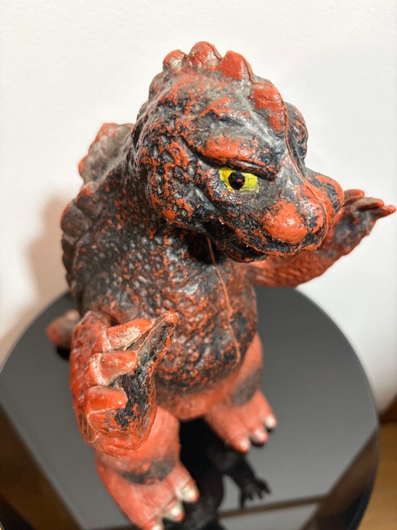 美品　無版権　パチジャイアントゴジラ　ソフビ当時物　ポリ製　ブルマァク　マルサン