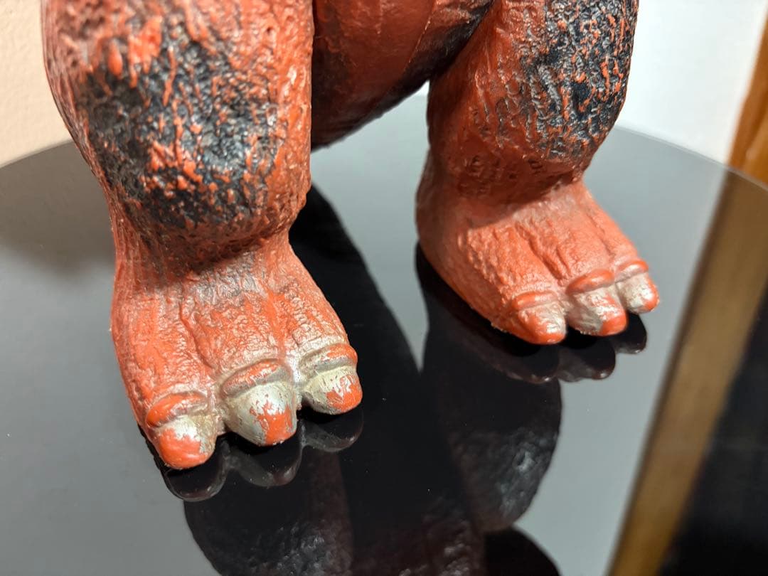 美品　無版権　パチジャイアントゴジラ　ソフビ当時物　ポリ製　ブルマァク　マルサン