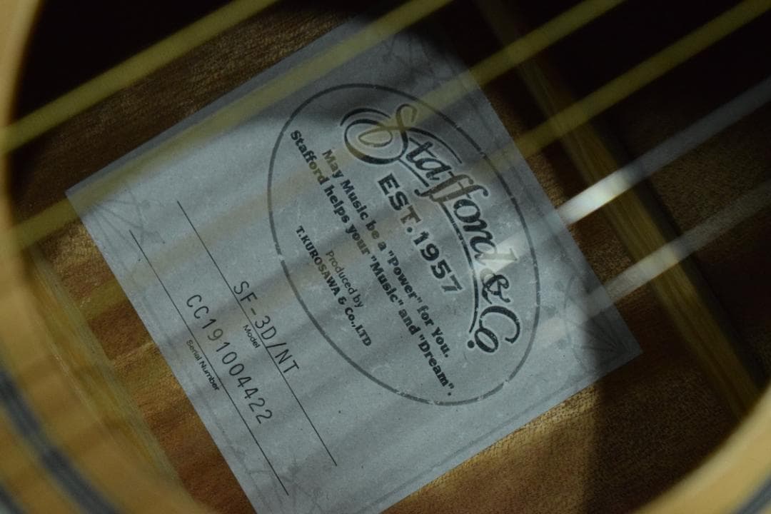 Stafford エレアコ SF-3D/NT 動作良好 ケース付き 新品弦