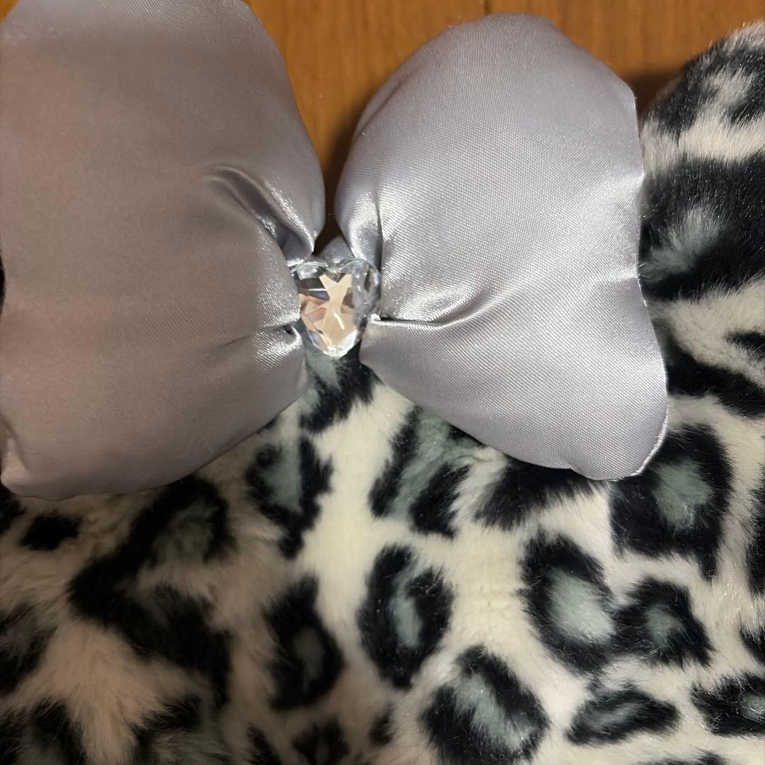 【レア】ディズニー　ファンキャップ　ミニーマウス　ヒョウ柄　グレー　廃盤