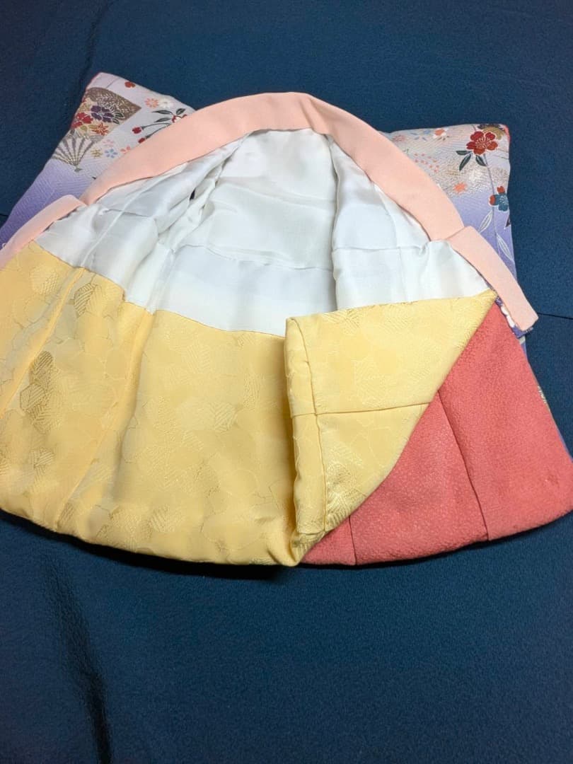[静] 市松人形 10号サイズの着物と長襦袢のセット