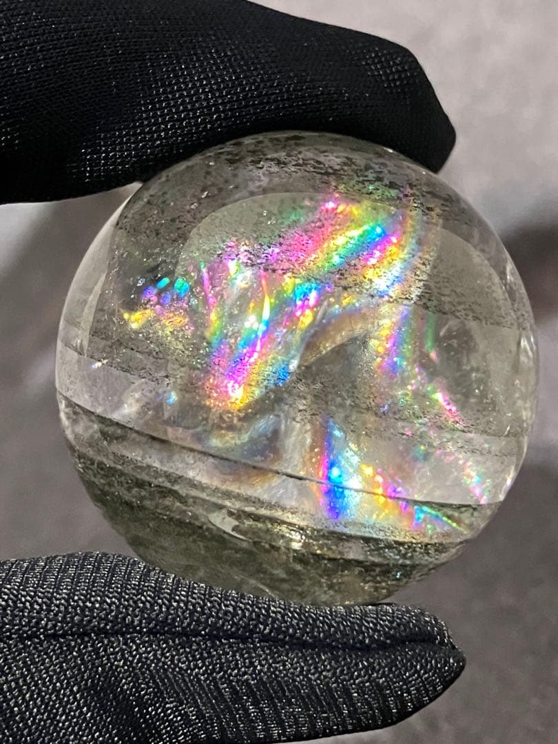 希少　高品質　千畳　グリーンガーデンクォーツ　スフィア