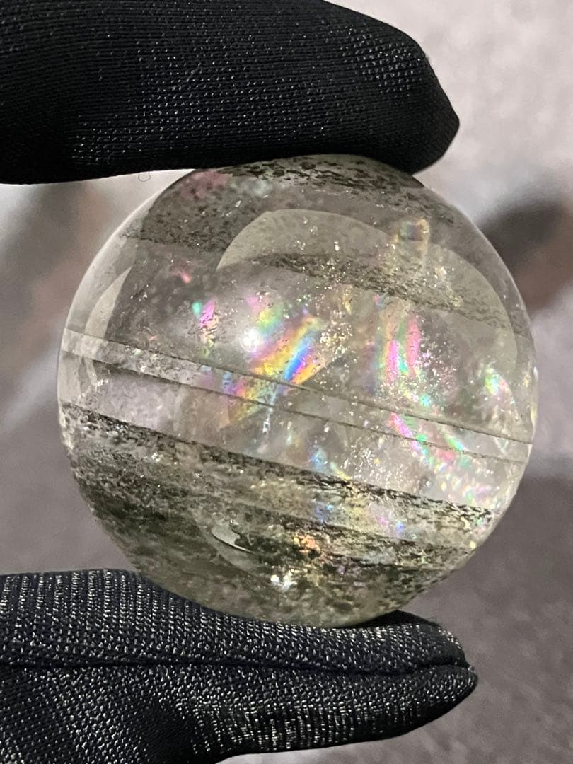 希少　高品質　千畳　グリーンガーデンクォーツ　スフィア