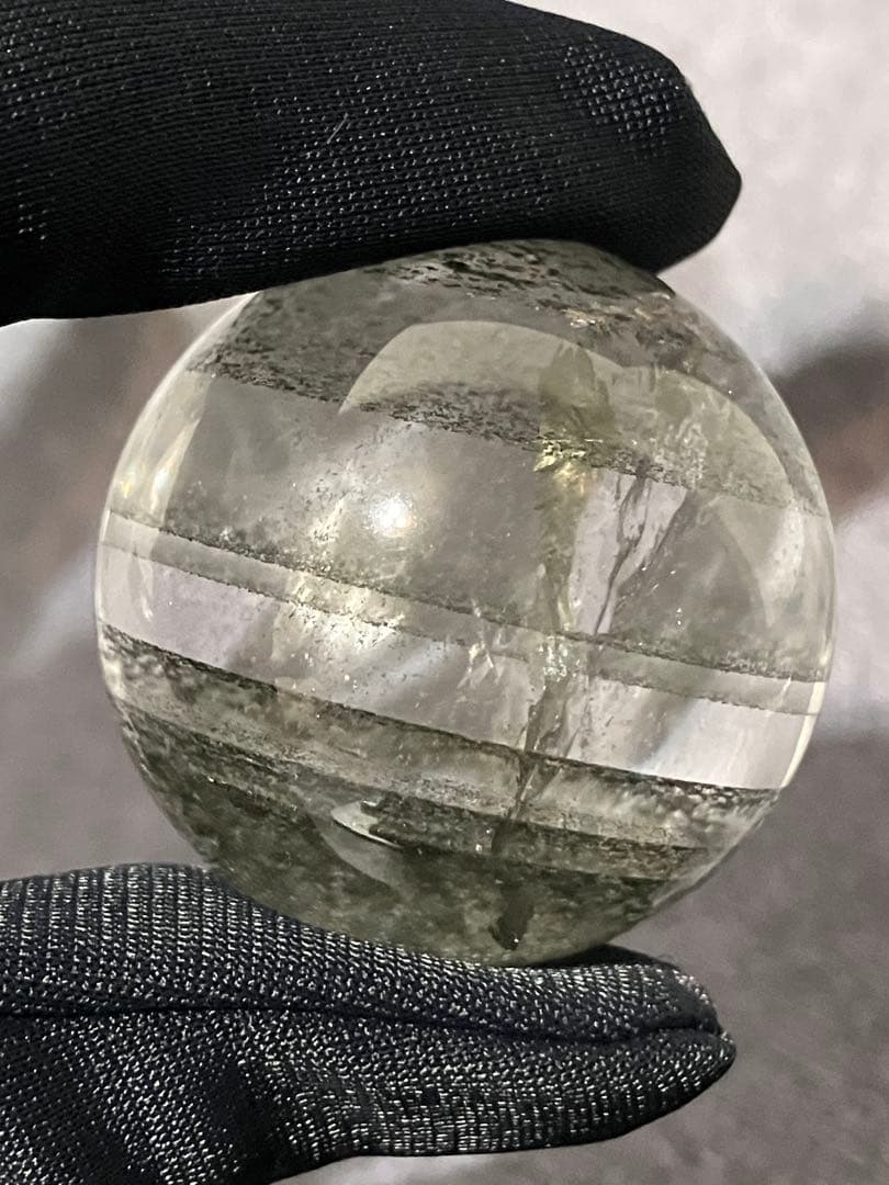 希少　高品質　千畳　グリーンガーデンクォーツ　スフィア