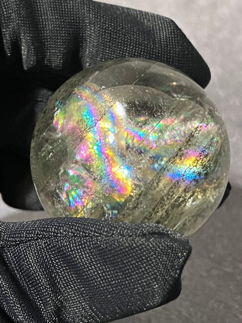 希少　高品質　千畳　グリーンガーデンクォーツ　スフィア