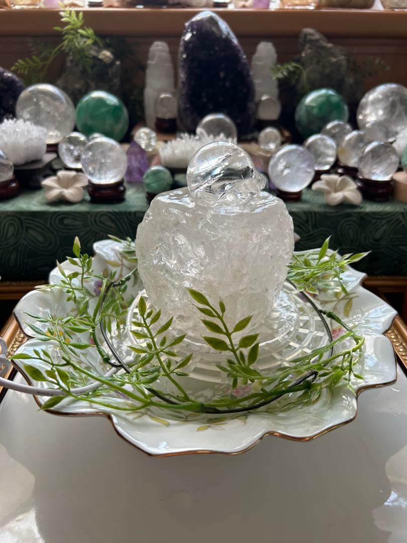 ✨破格✨絶品‼️水晶☆噴水☆天然石⭐︎ファウンテン☆秘蔵品⭐︎1046g