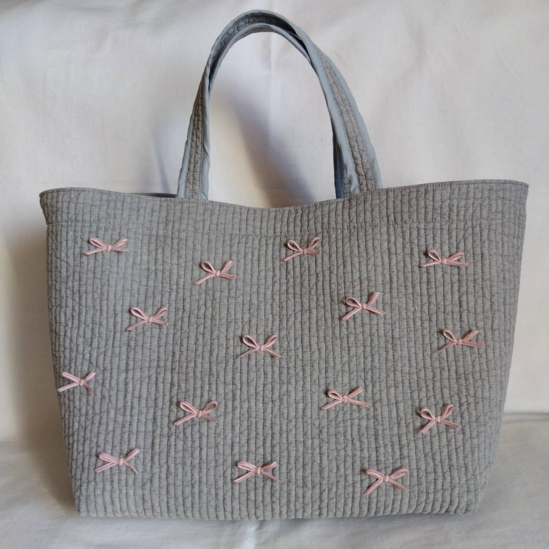 ☆トートバッグL☆ くすみピンク ヌビバッグ リスタート