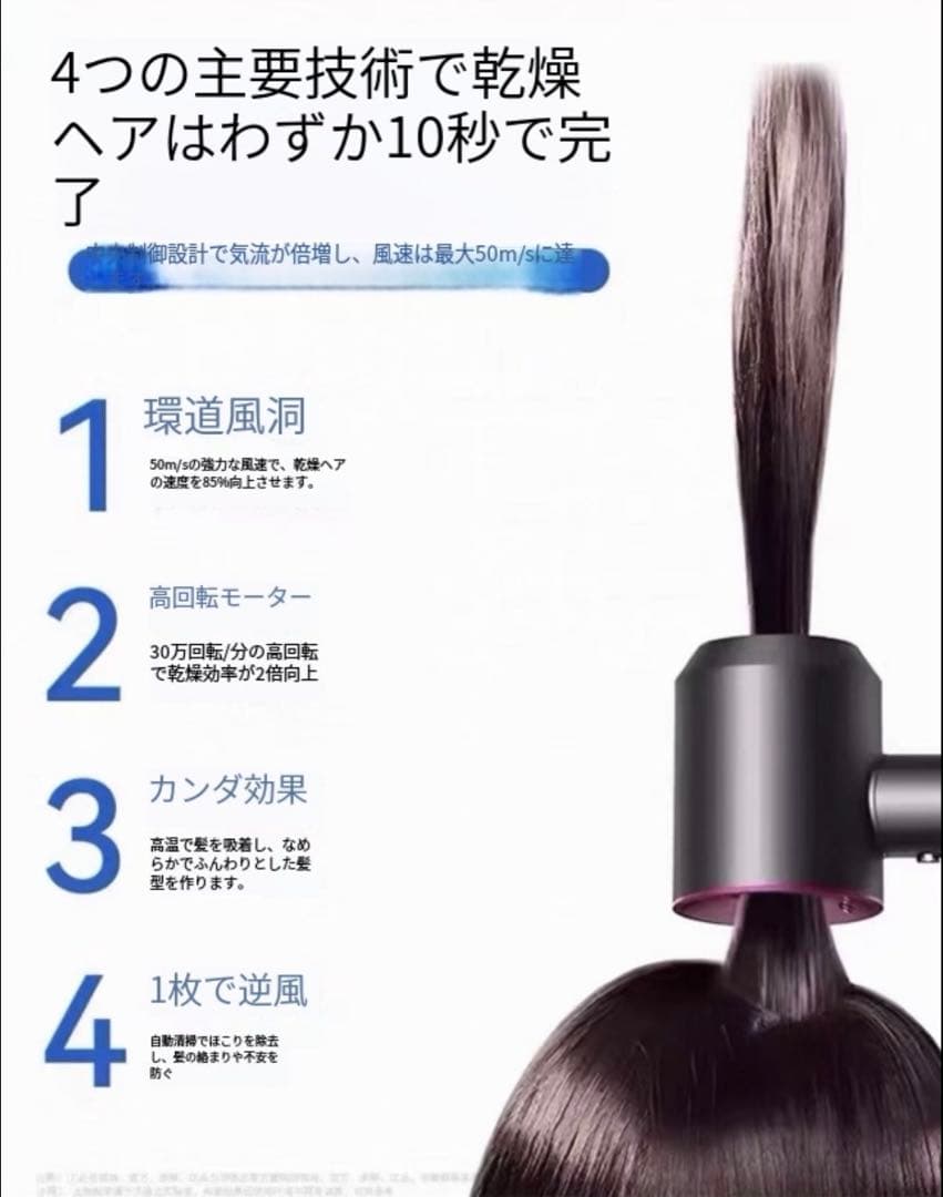 新品supersonic hairdryer 高濃度マイナスイオンヘアドライヤー