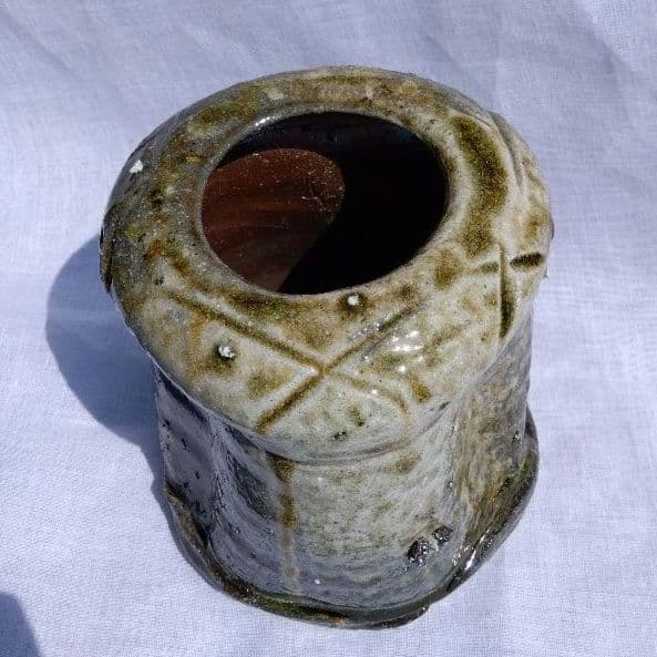 自然釉花入 釉肌の極・工芸美術級 禅 侘び