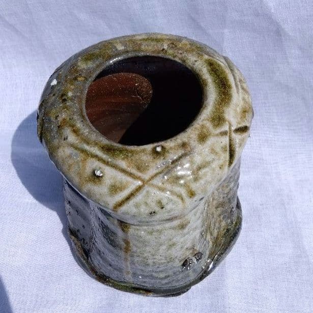 自然釉花入 釉肌の極・工芸美術級 禅 侘び